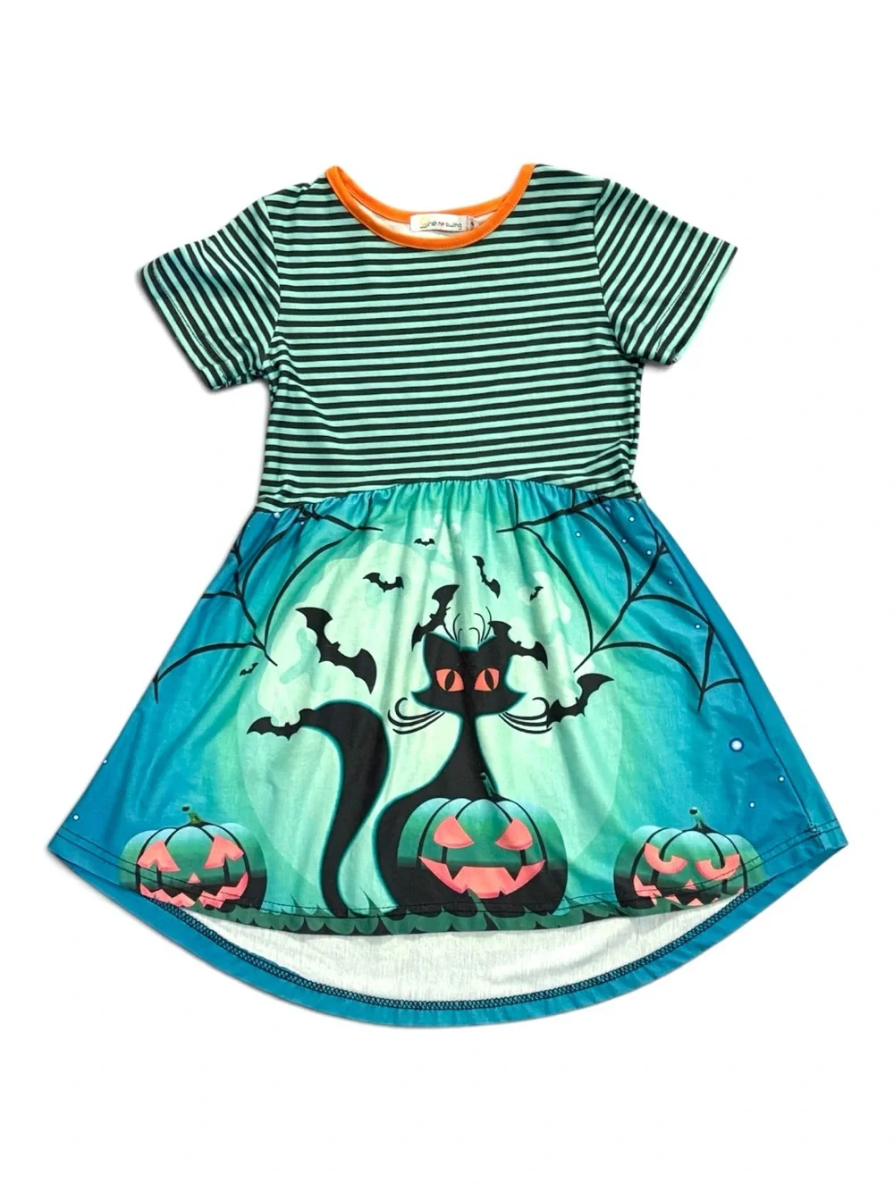 Sunshine Swing Halloween Cat & Pumpkin Dress